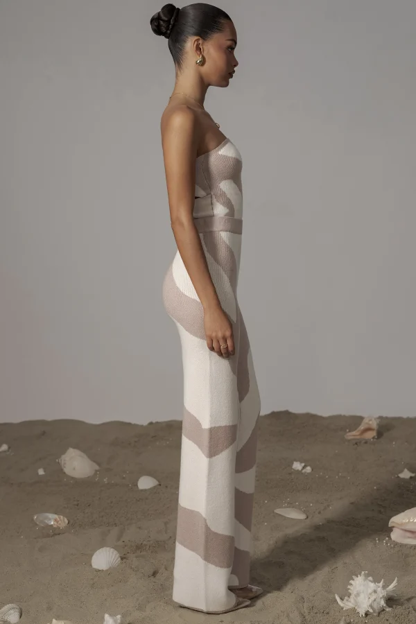 JLUXLABEL Beige Abstract Tiarra Pants
