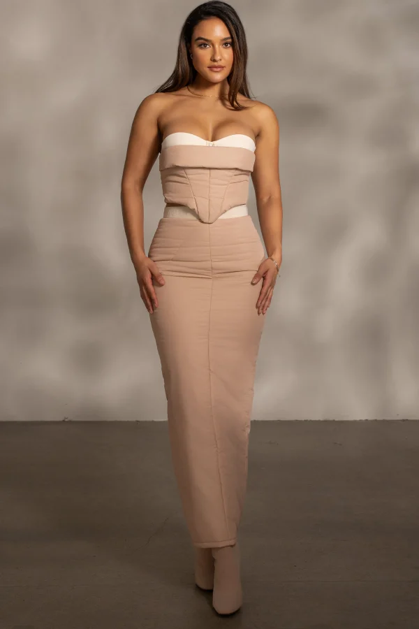 JLUXLABEL Beige Addyson Skirt Set
