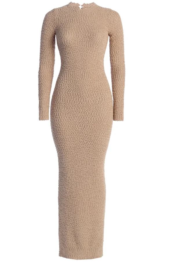 JLUXLABEL Beige Autumn Knit Maxi Dress