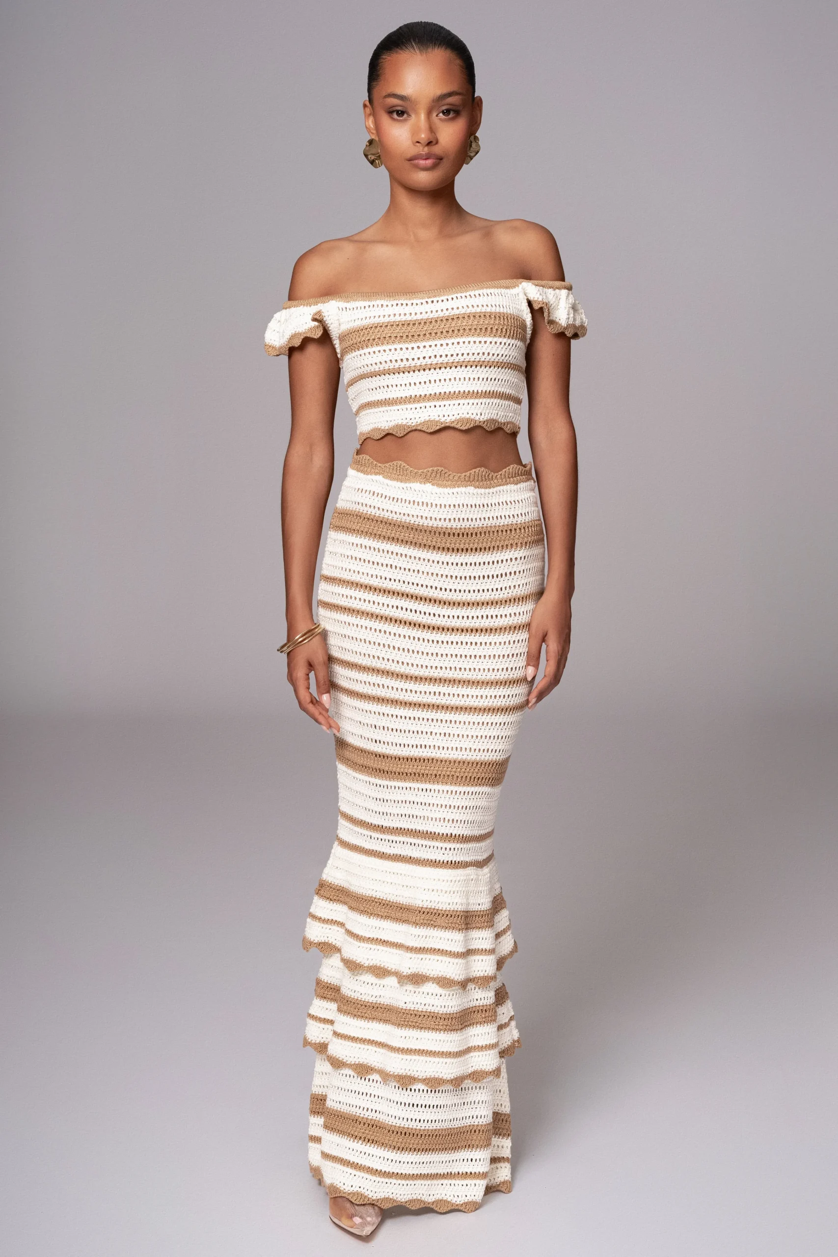 beige_corazon_ruffle_skir_0.webp JLUXLABEL Beige Corazon Ruffle Skirt Set