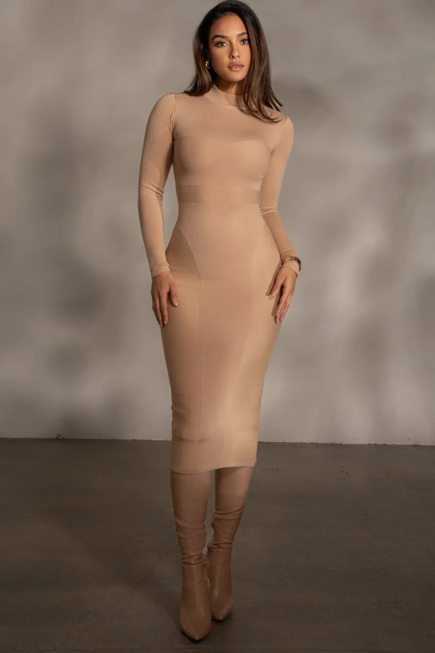 beige_dakotah_midi_dress_1.webp JLUXLABEL Beige Dakotah Midi Dress