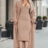 JLUXLABEL Beige Daria Sweater Knit Dress