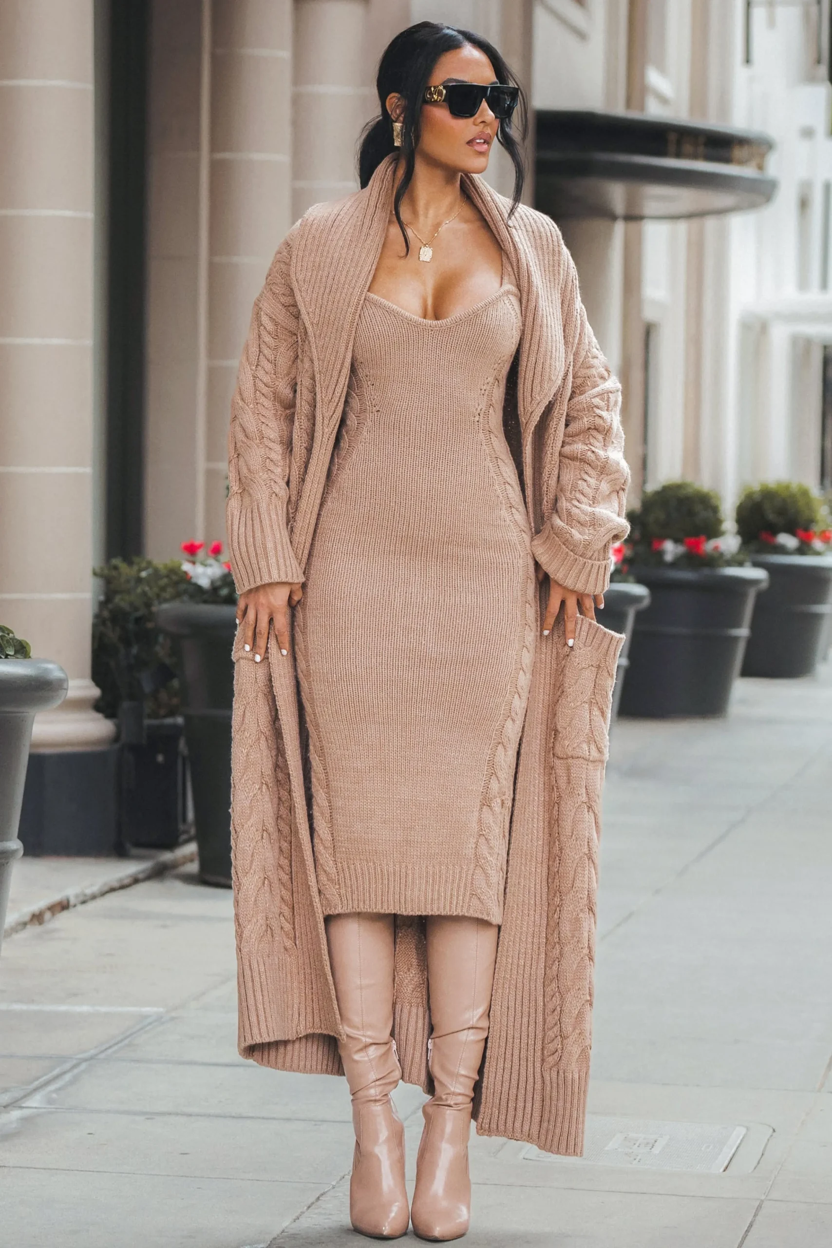 beige_daria_sweater_knit__0.webp JLUXLABEL Beige Daria Sweater Knit Dress