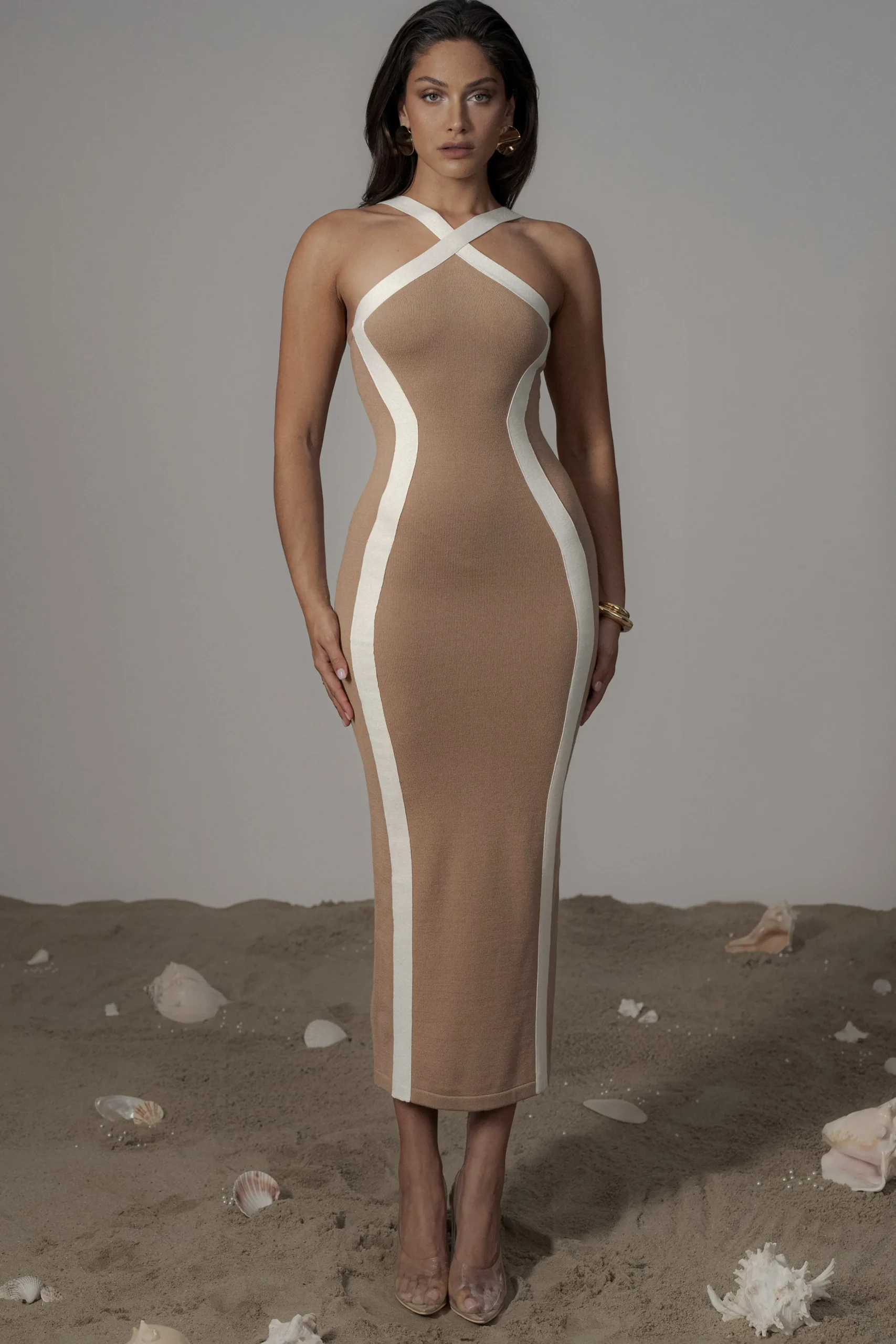 beige_fabiola_contrast_ma_0.webp JLUXLABEL Beige Fabiola Contrast Maxi Dress
