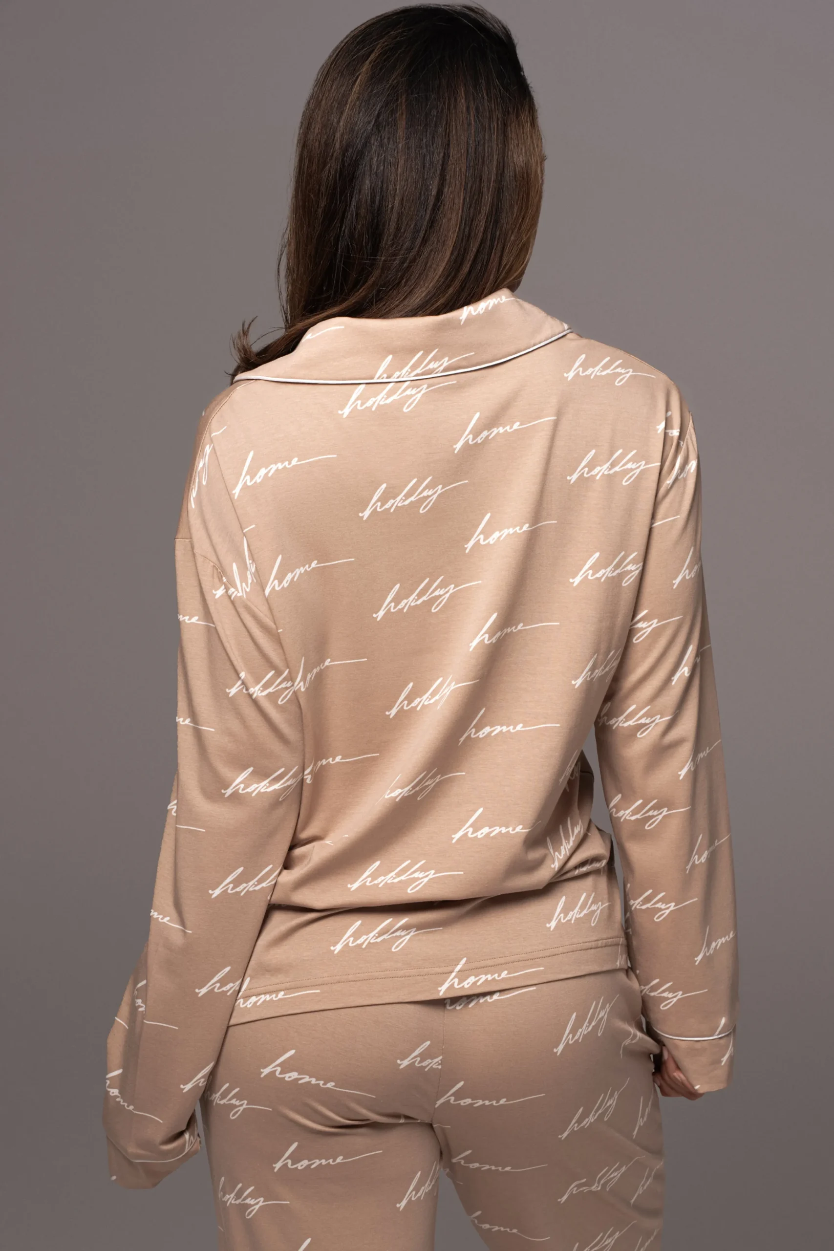 beige_home_for_the_holida_6.webp JLUXLABEL Beige Home For The Holidays Adult Pajama Set