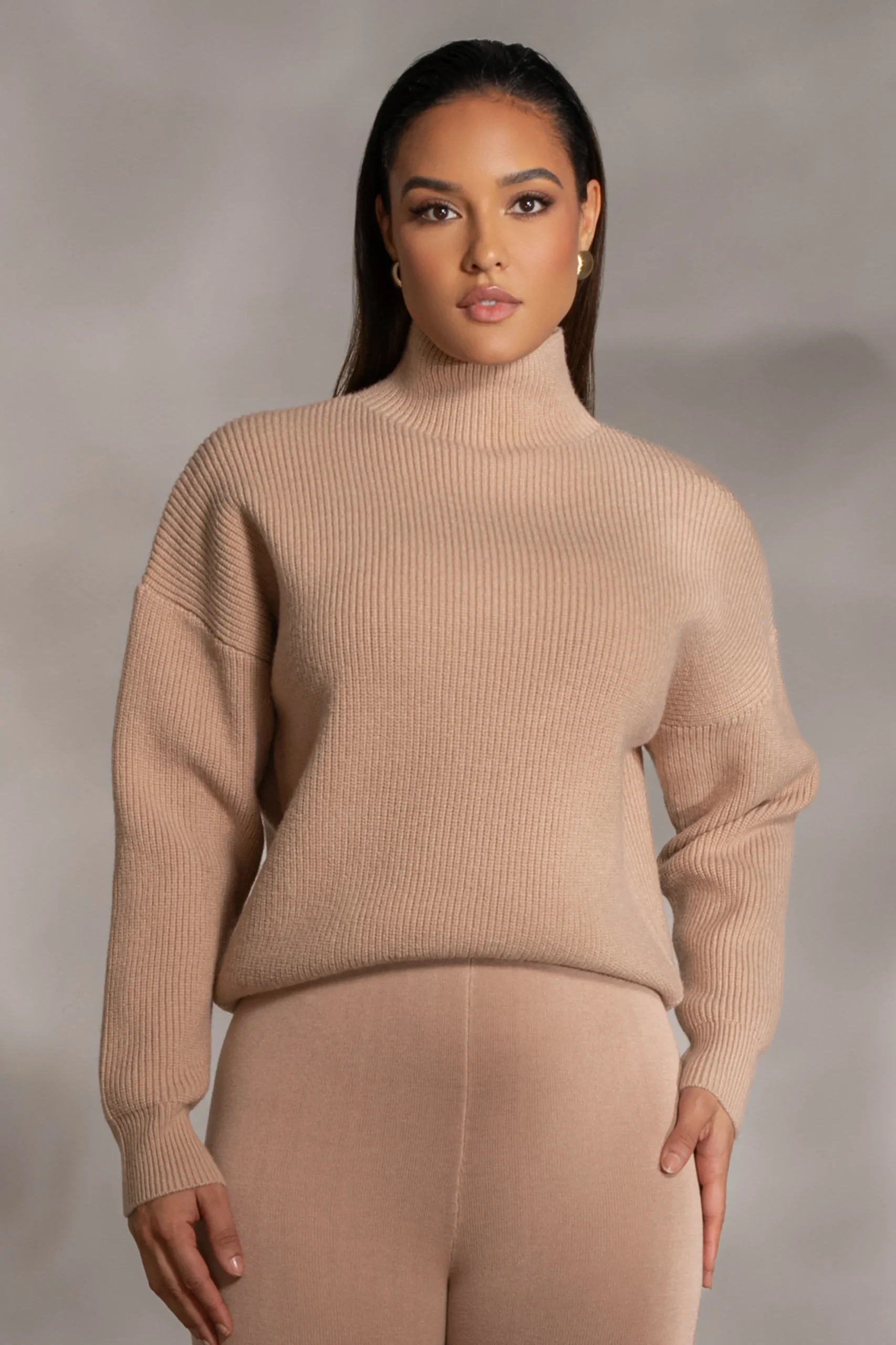 beige_jenni_turtleneck_sw_2.webp JLUXLABEL Beige Jenni Turtleneck Sweater Top