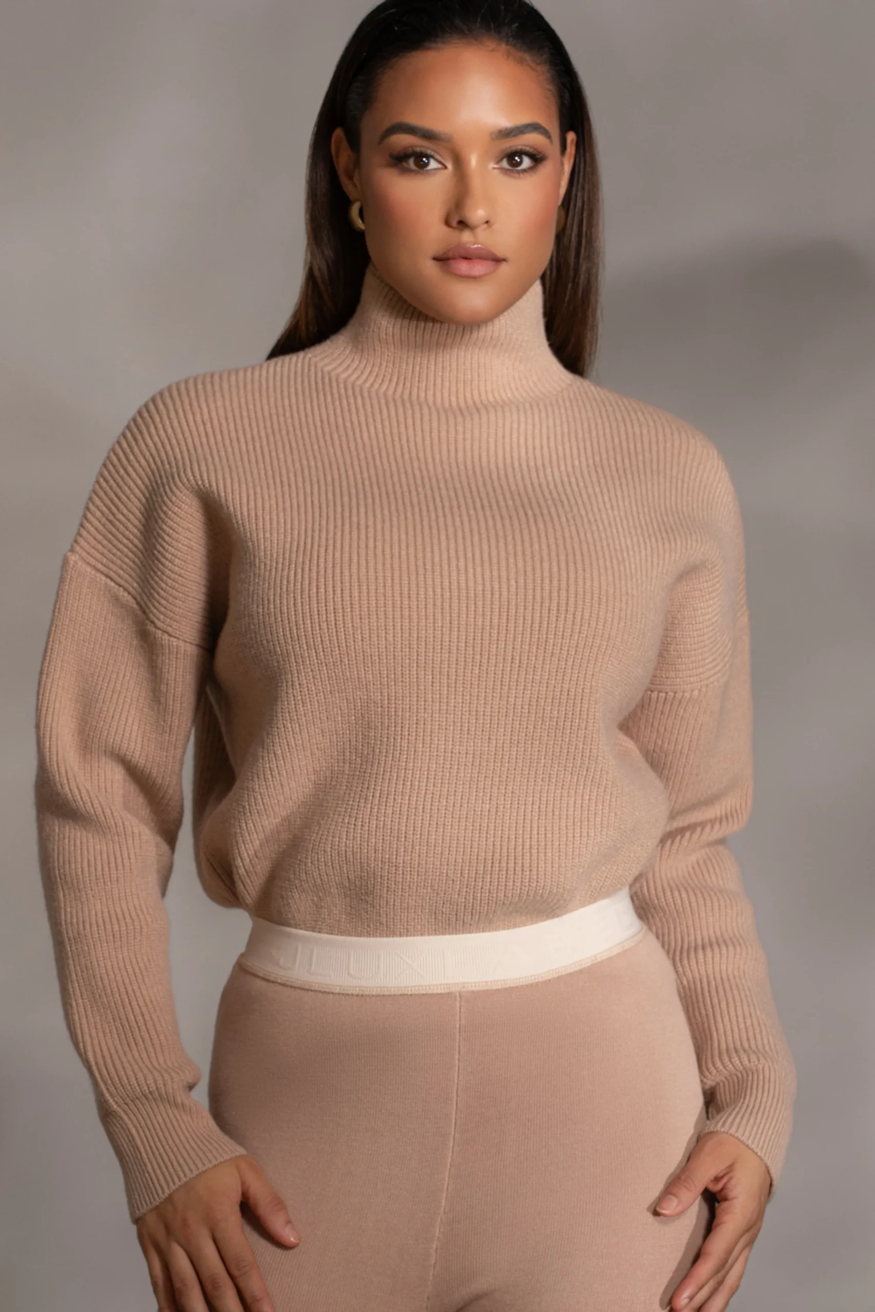 beige_jenni_turtleneck_sw_4.webp JLUXLABEL Beige Jenni Turtleneck Sweater Top