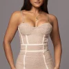 JLUXLABEL Beige Jozie Bustier Top