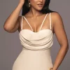JLUXLABEL Beige Linen Visions Of You Dress