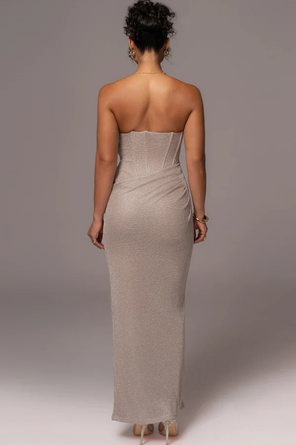 JLUXLABEL Beige Lush Life Maxi Dress