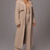 JLUXLABEL Beige Maxinne Knit Coat