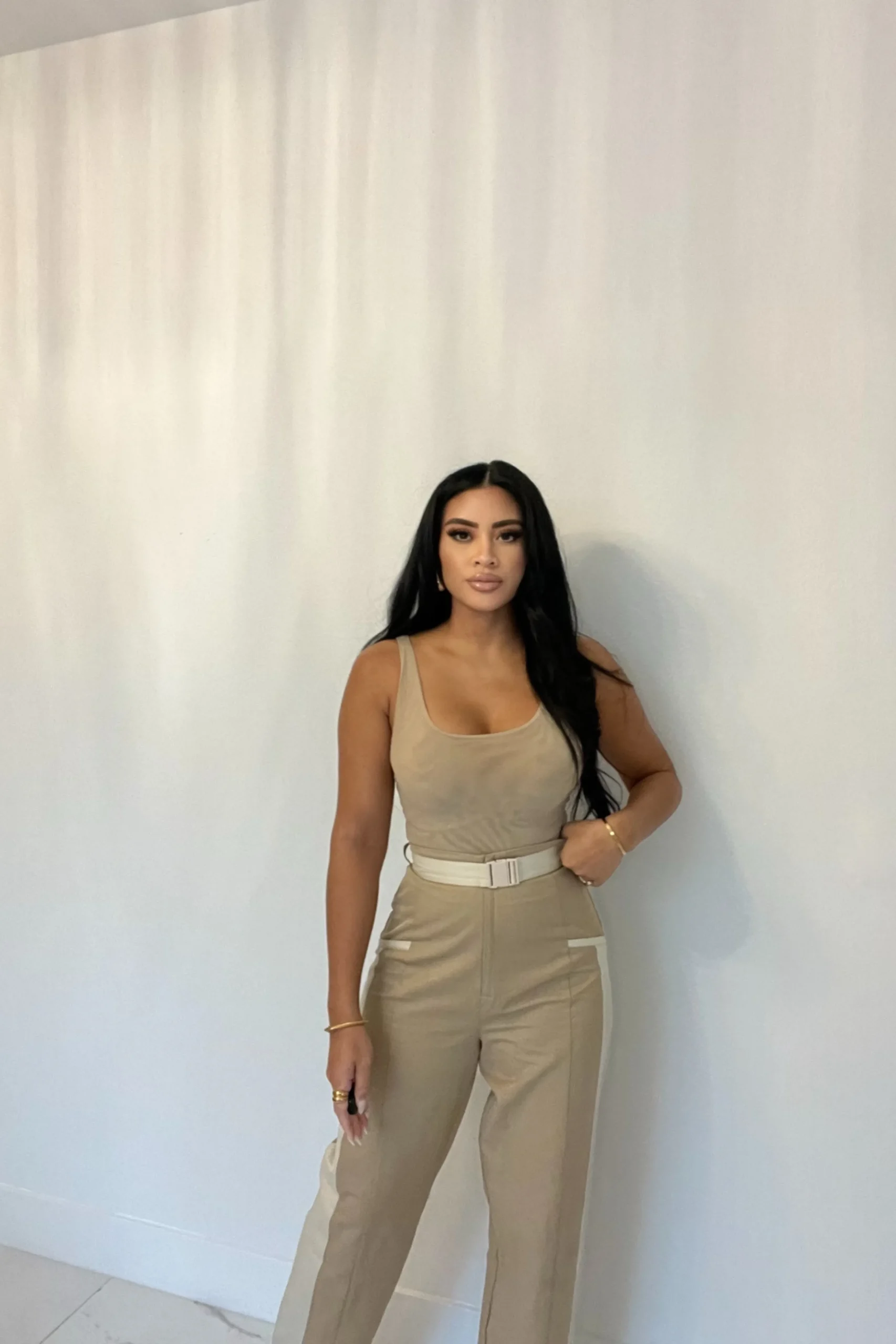 beige_mesh_essentials_tan_2.webp JLUXLABEL Beige Mesh Essentials Tank Bodysuit Undergarment
