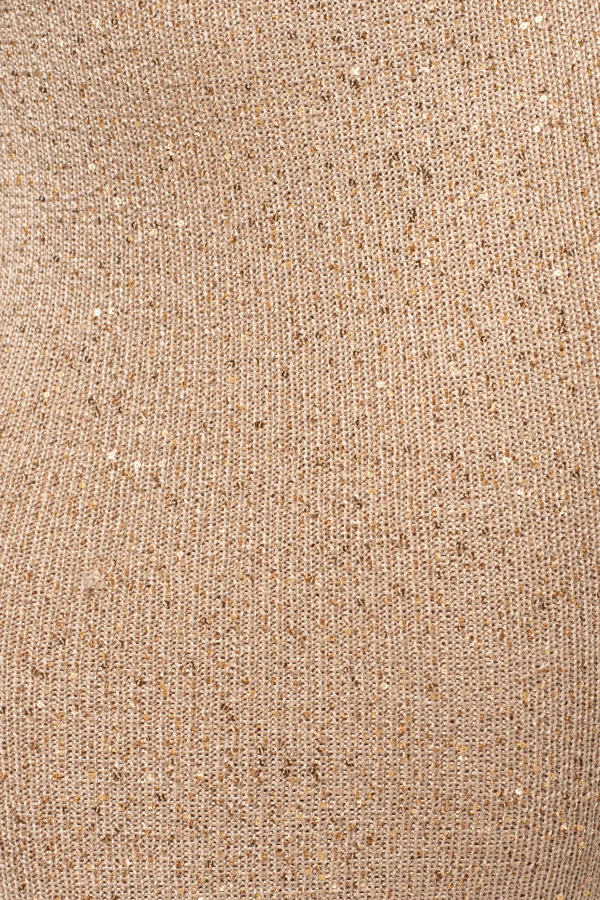 JLUXLABEL Beige Palace Sequin Skirt Set