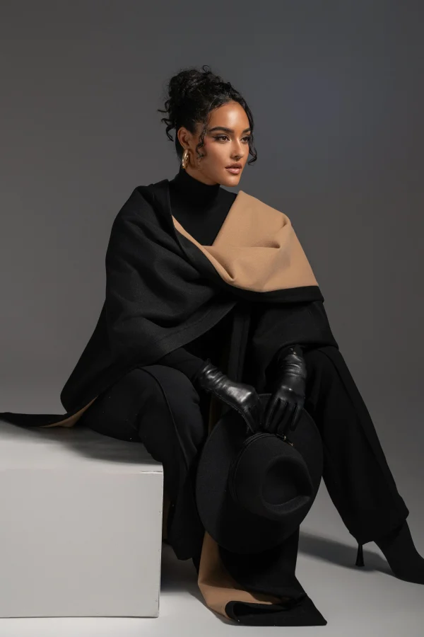 JLUXLABEL Beige Park City Reversible Shawl