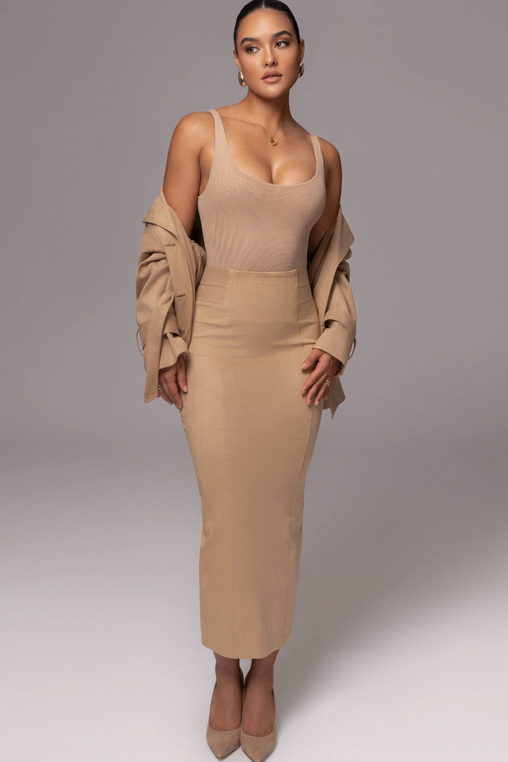 beige_phoenix_suede_skirt_4.webp JLUXLABEL Beige Phoenix Suede Skirt