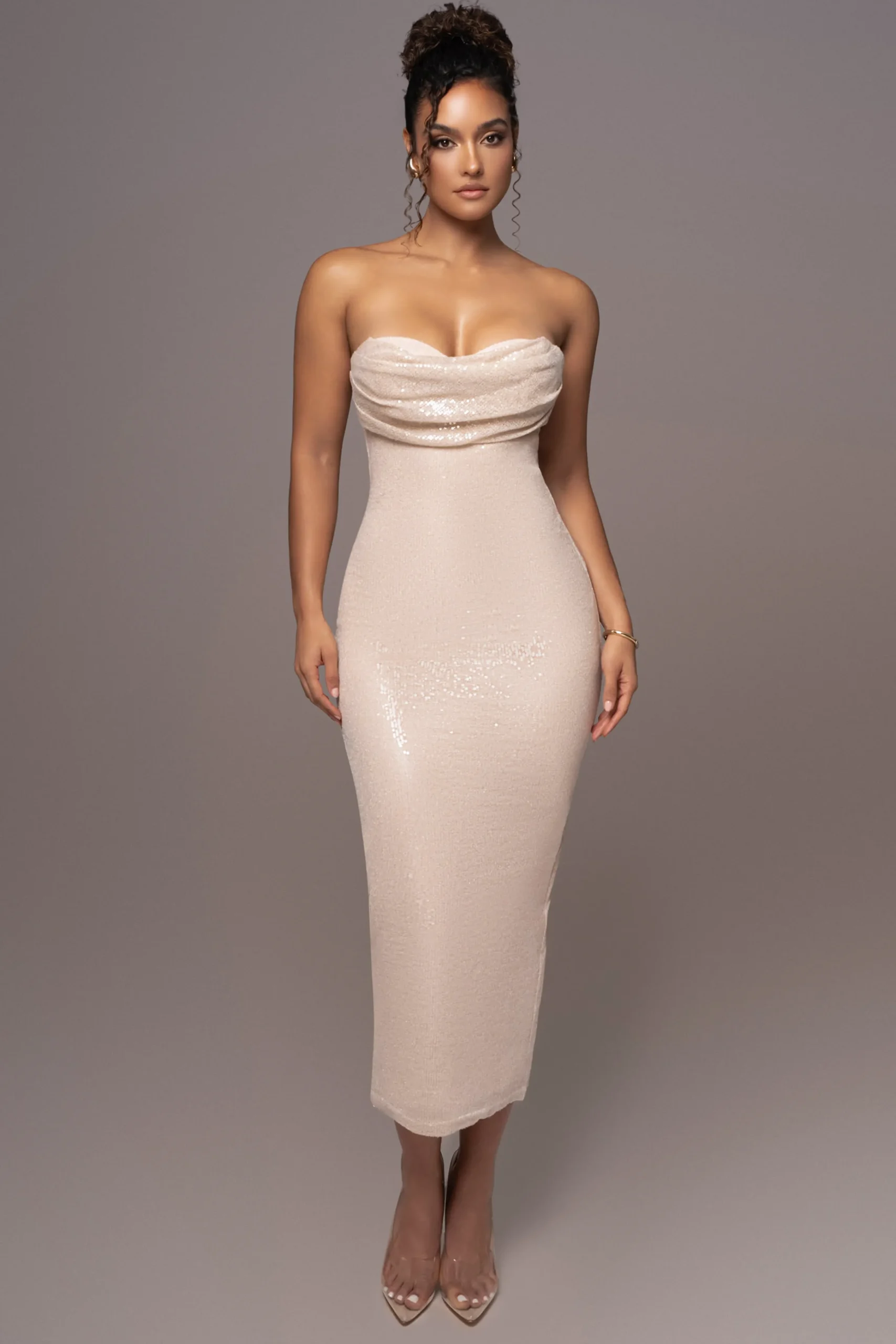 beige_sequin_visions_of_y_2.webp JLUXLABEL Beige Sequin Visions Of You Midi Dress