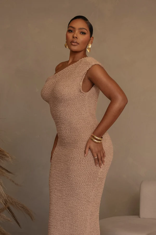 JLUXLABEL Beige Shayna Knit Maxi Dress