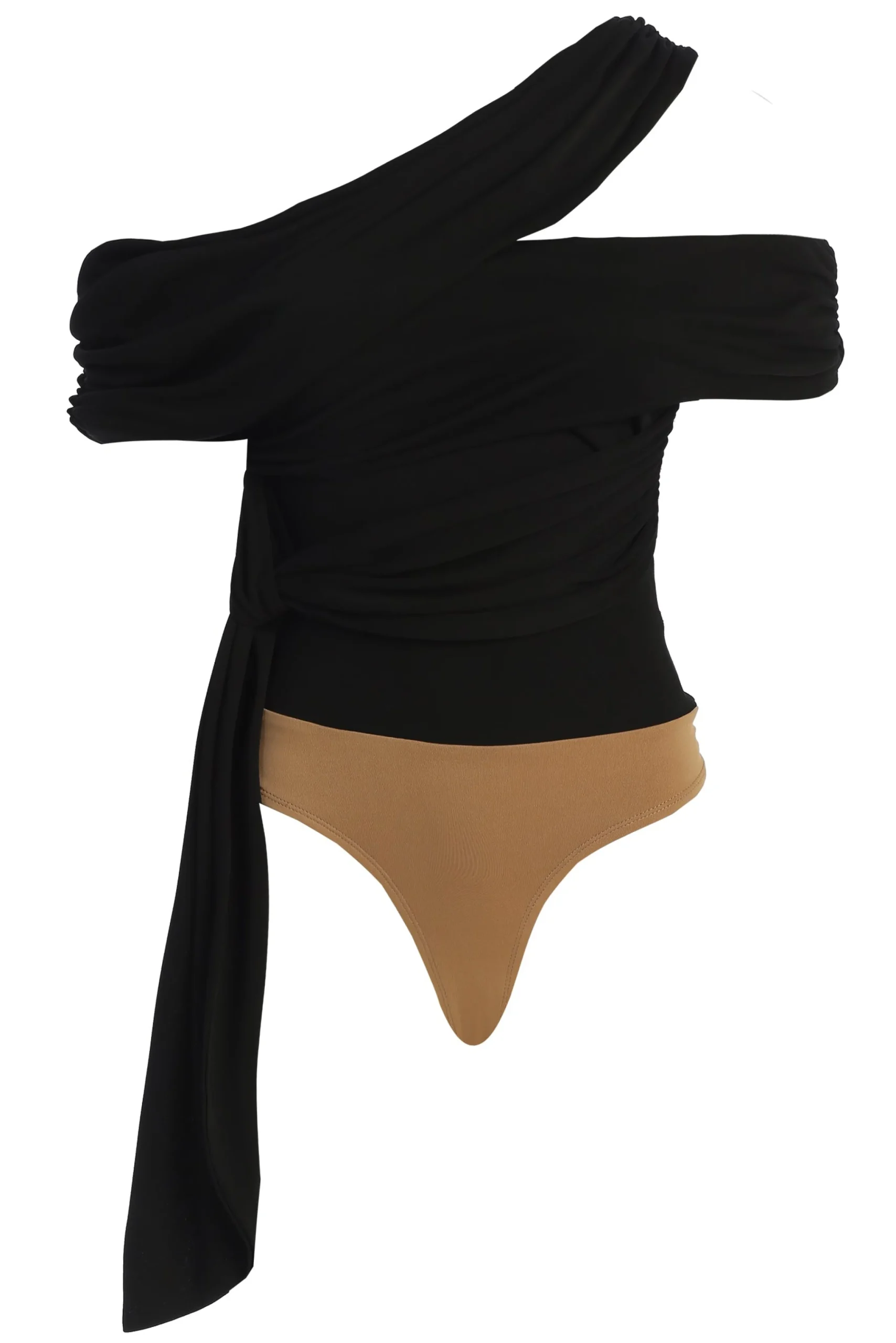 black_above_all_drape_bod_1.webp JLUXLABEL Black Above All Drape Bodysuit