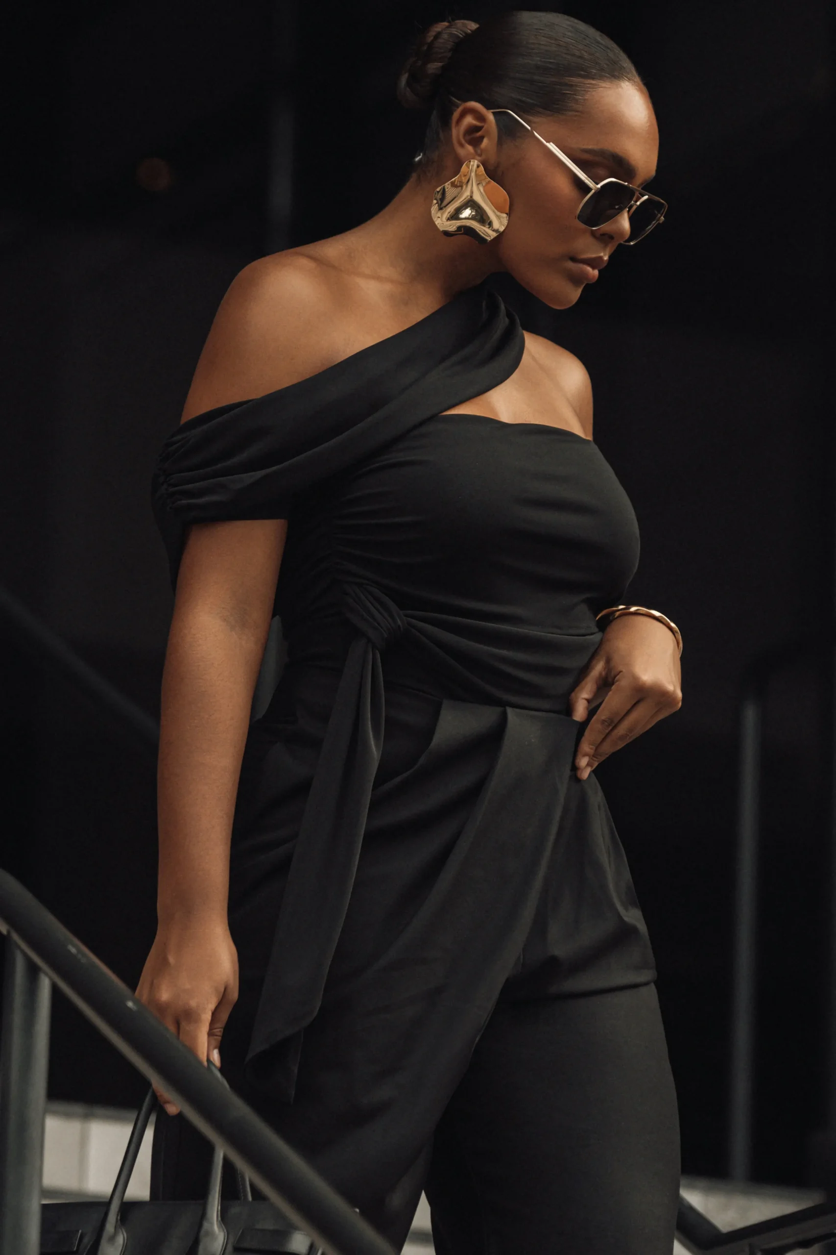 black_above_all_drape_bod_11.webp JLUXLABEL Black Above All Drape Bodysuit