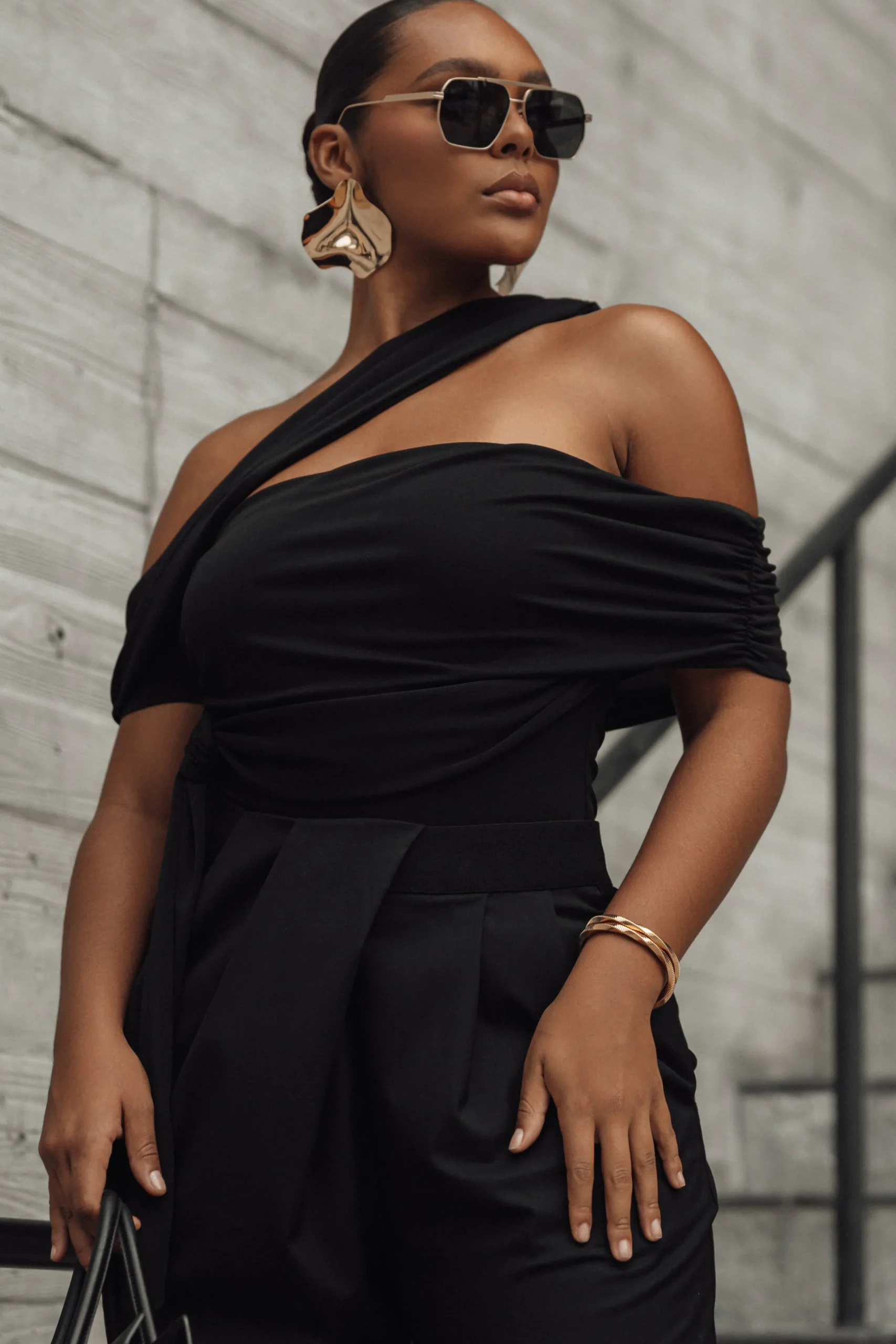 black_above_all_drape_bod_5.webp JLUXLABEL Black Above All Drape Bodysuit