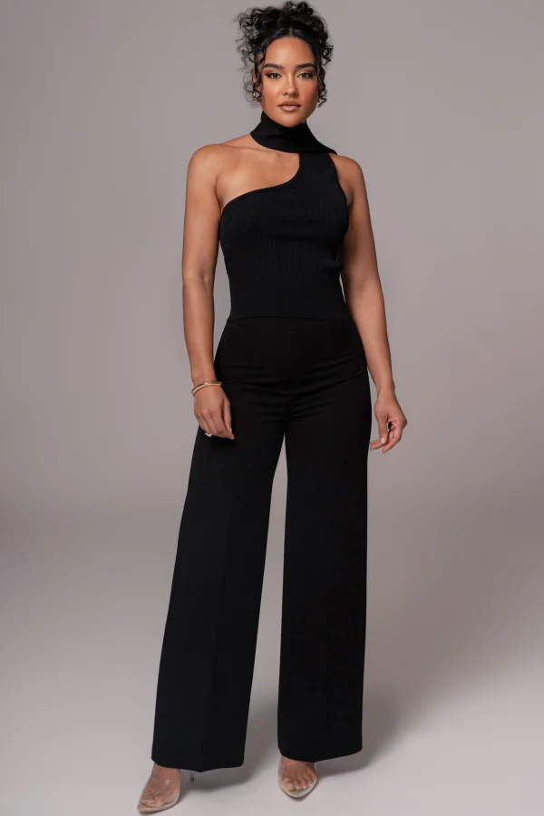 JLUXLABEL Black Anderson Ribbed Top