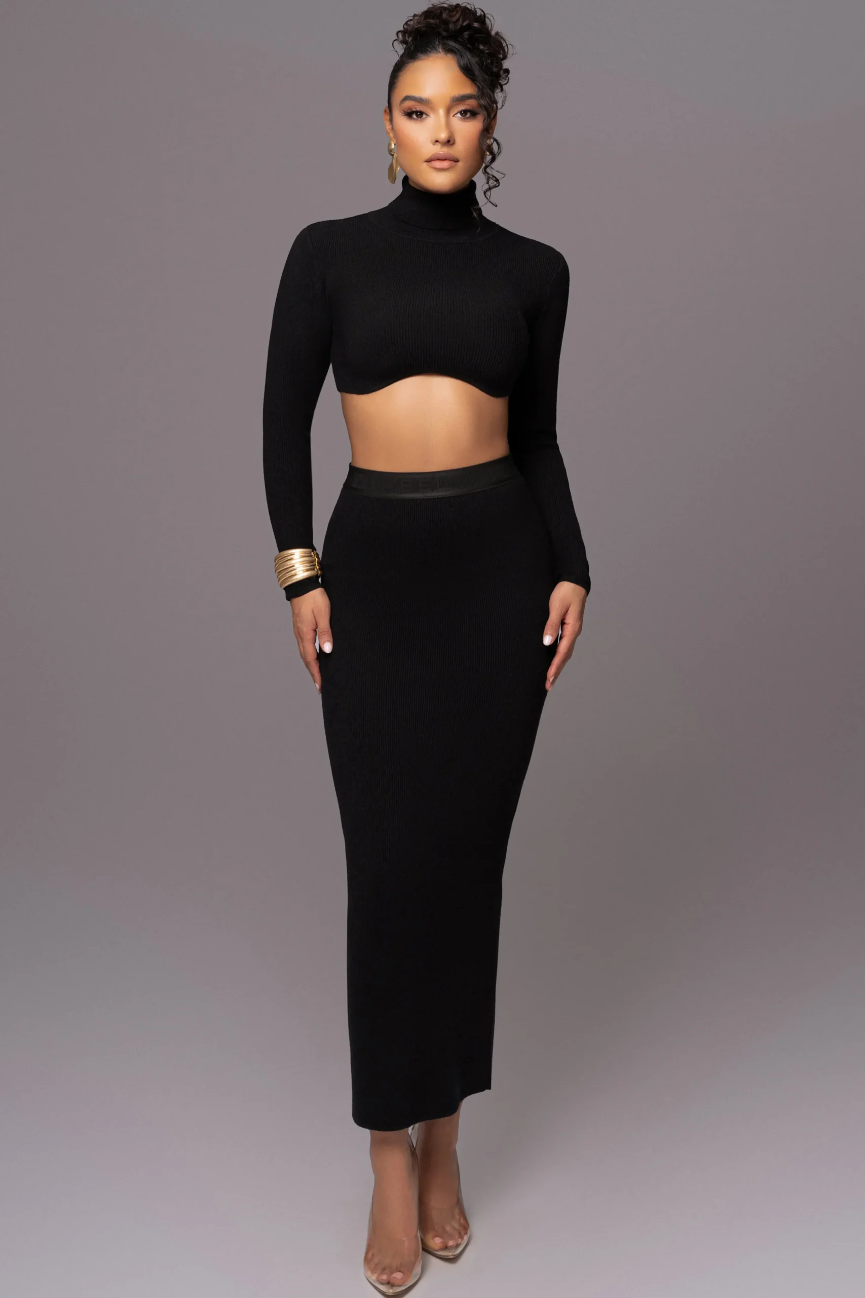 black_anise_ribbed_skirt__1.webp JLUXLABEL Black Anise Ribbed Skirt Set
