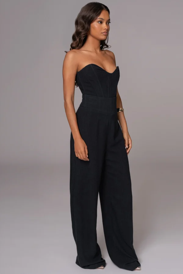 JLUXLABEL Black Beyond The Sea Linen Corset