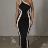 JLUXLABEL Black Breann Contrast Maxi Dress