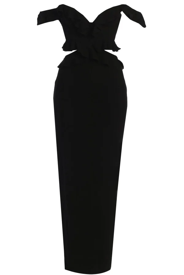 JLUXLABEL Black Brighter Days Linen Maxi Dress