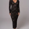 JLUXLABEL Black Canada Lace Maxi Dress