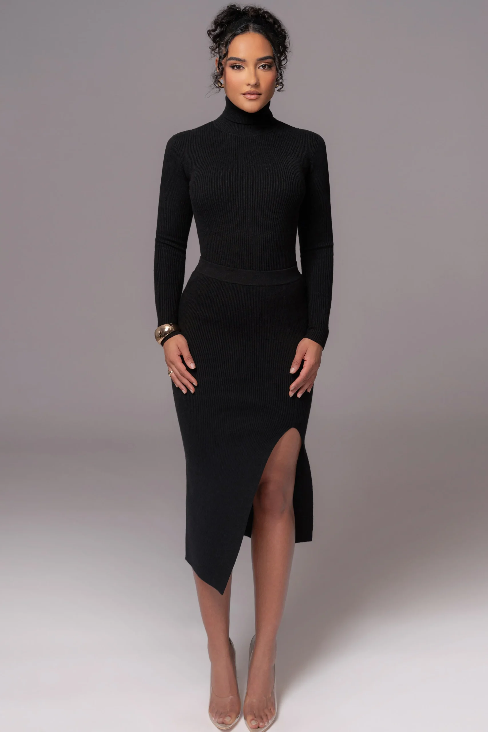 black_cardinal_essential__0.webp JLUXLABEL Black Cardinal Essential Knit Skirt
