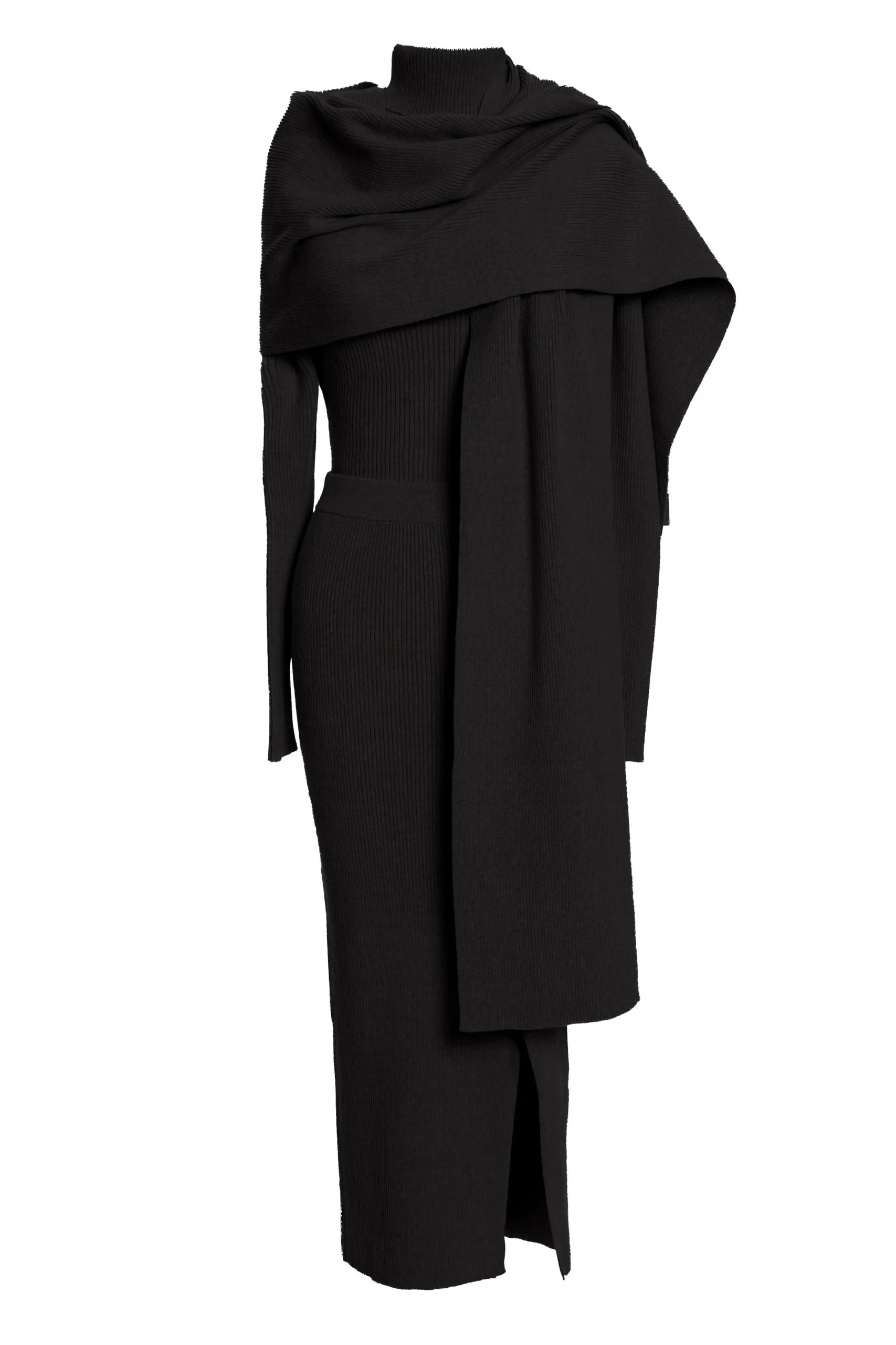 black_cardinal_essential__2.webp JLUXLABEL Black Cardinal Essential Knit Skirt