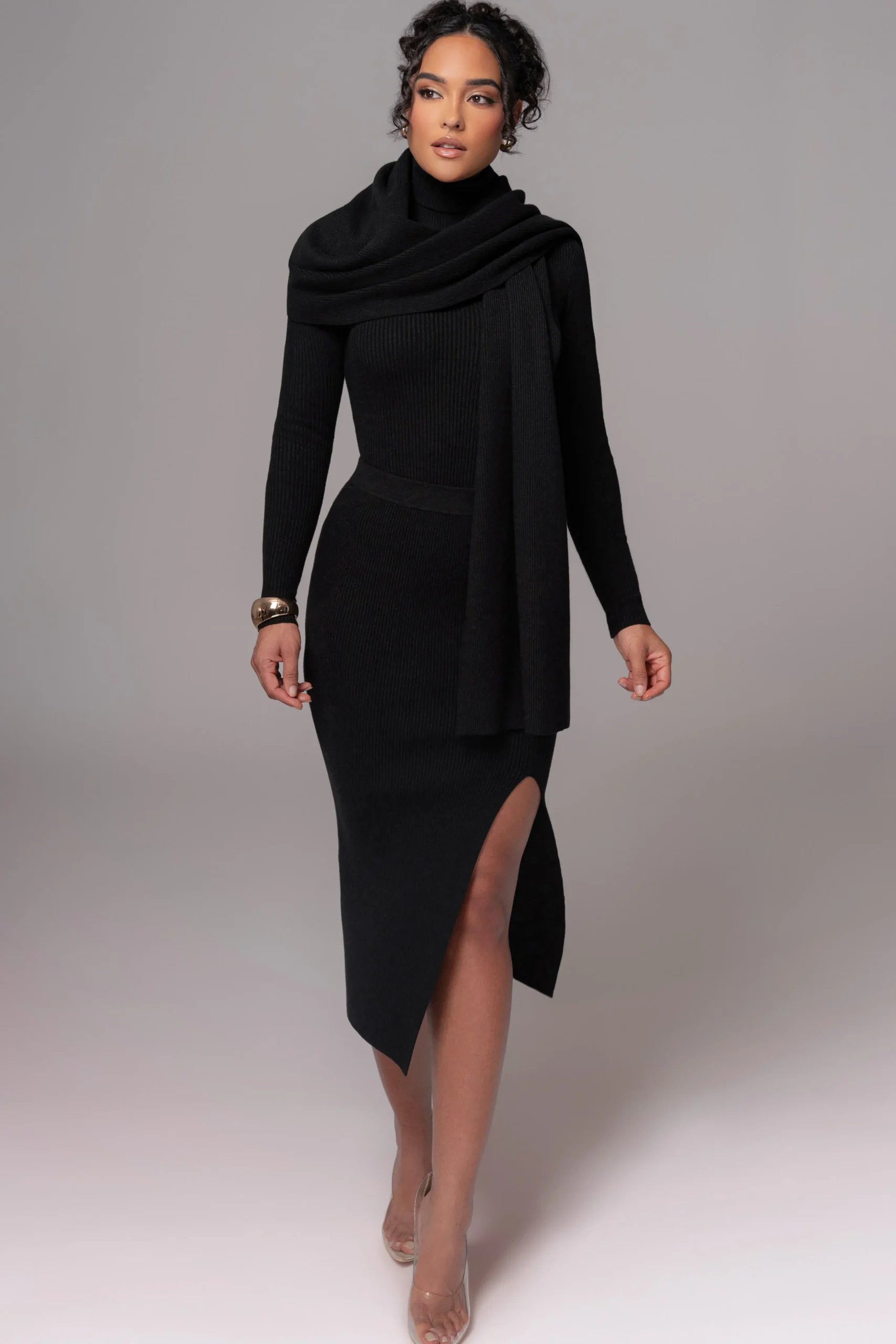 black_cardinal_essential__3.webp JLUXLABEL Black Cardinal Essential Knit Skirt