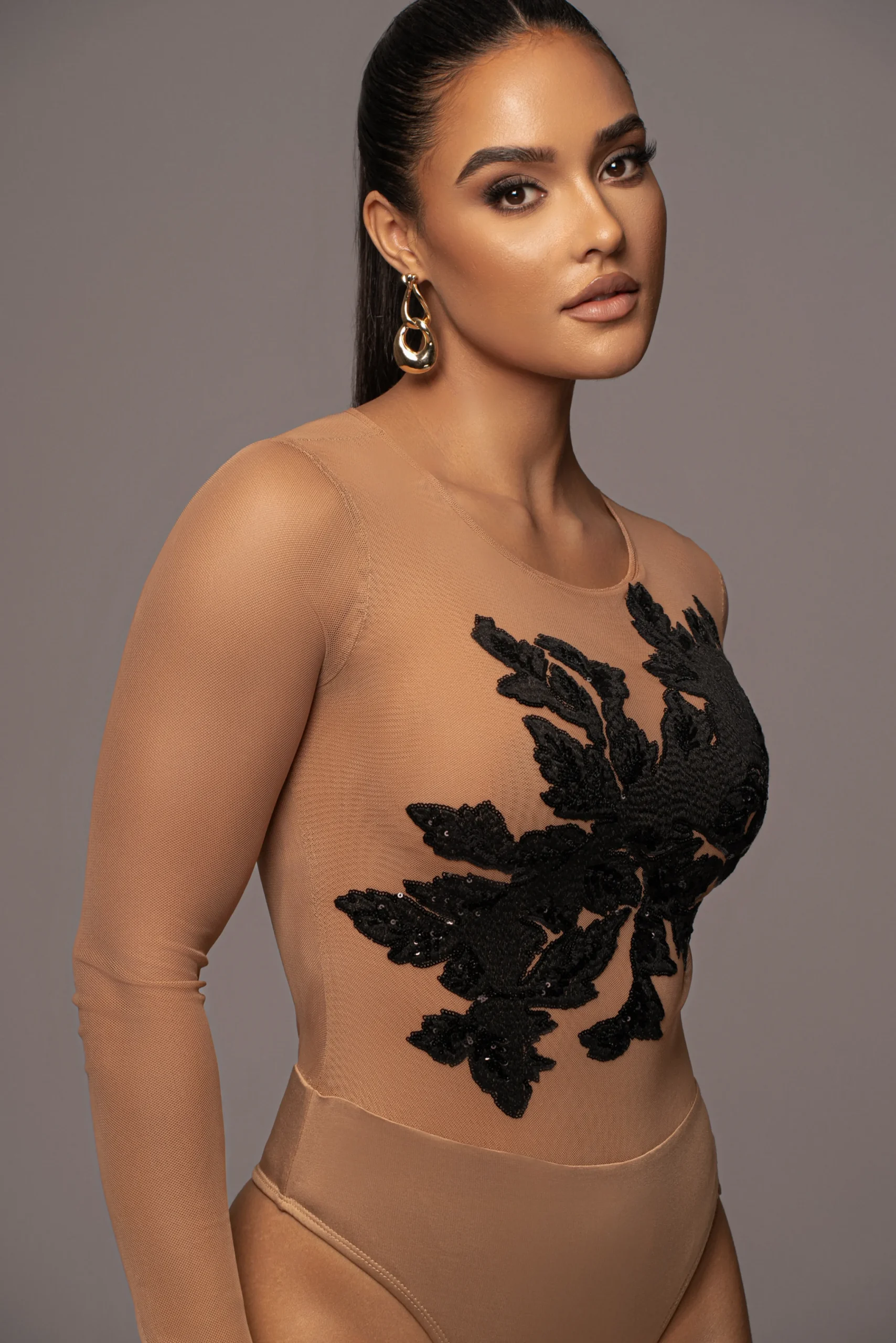 black_charmed_embroidered_12.webp JLUXLABEL Black Charmed Embroidered Mesh Bodysuit