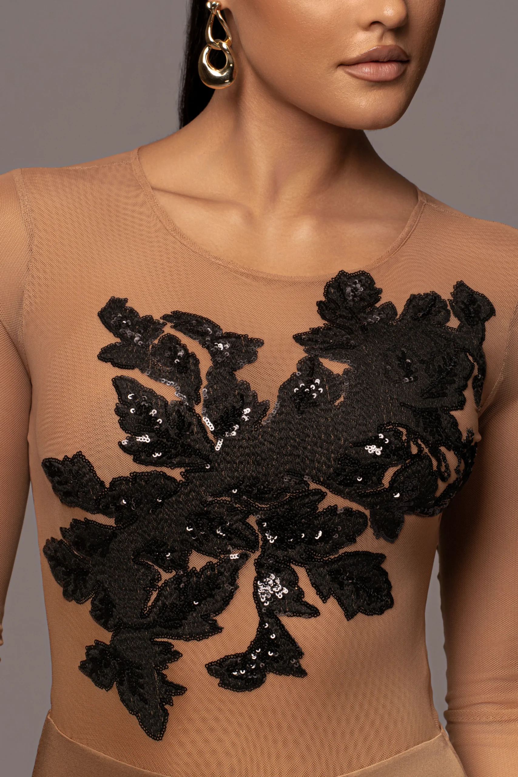 black_charmed_embroidered_17.webp JLUXLABEL Black Charmed Embroidered Mesh Bodysuit