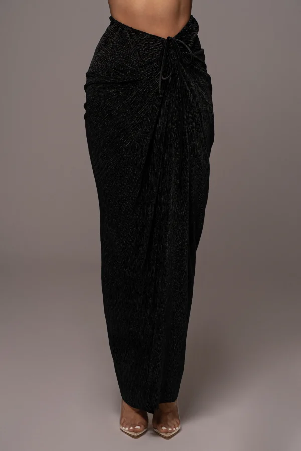JLUXLABEL Black Chosen One Velvet Skirt Set