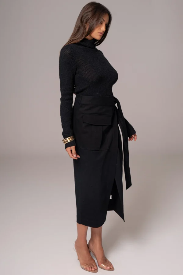 JLUXLABEL Black City Life Cargo Skirt