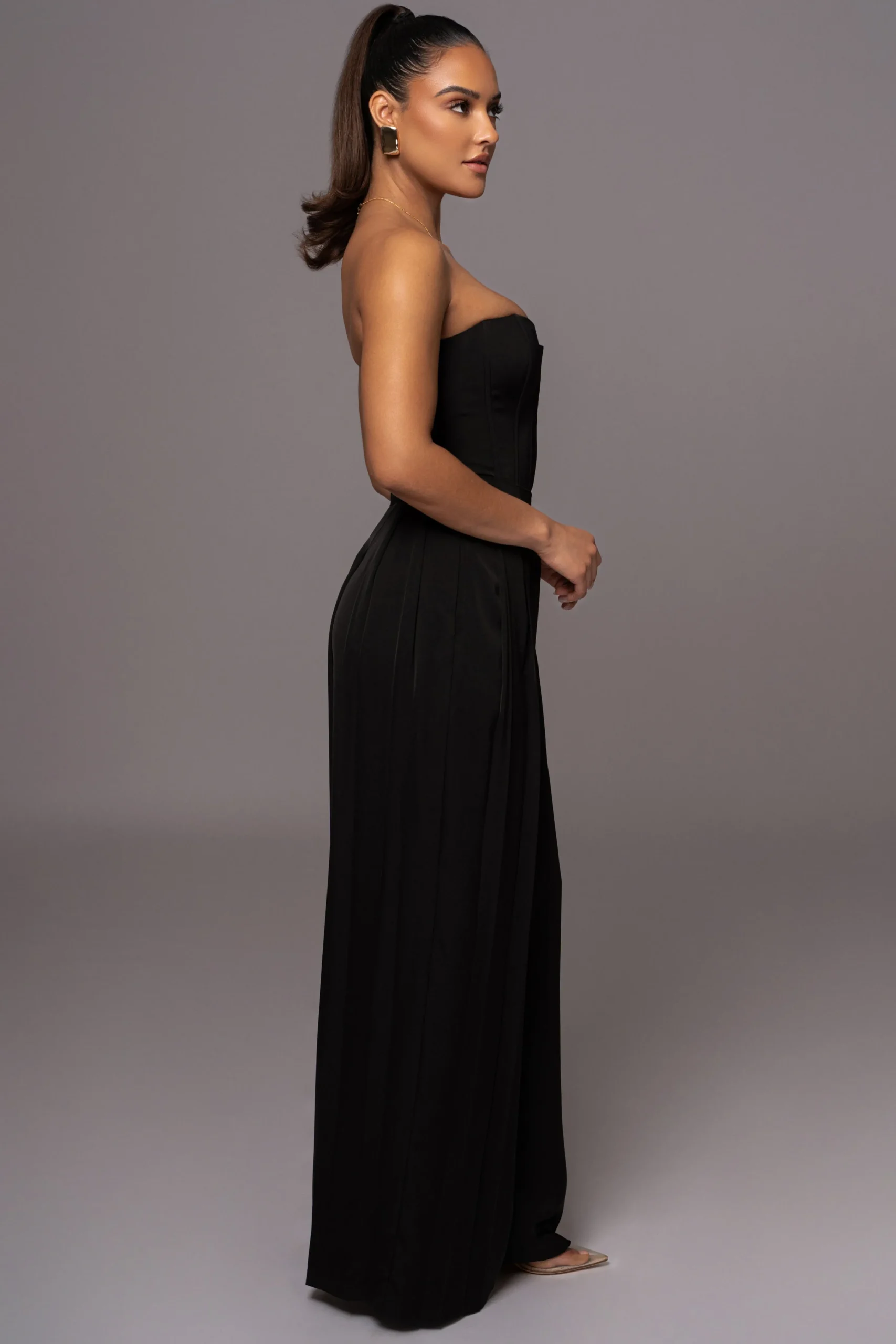 black_clara_wide_leg_plea_5.webp JLUXLABEL Black Clara Wide Leg Pleated Trousers
