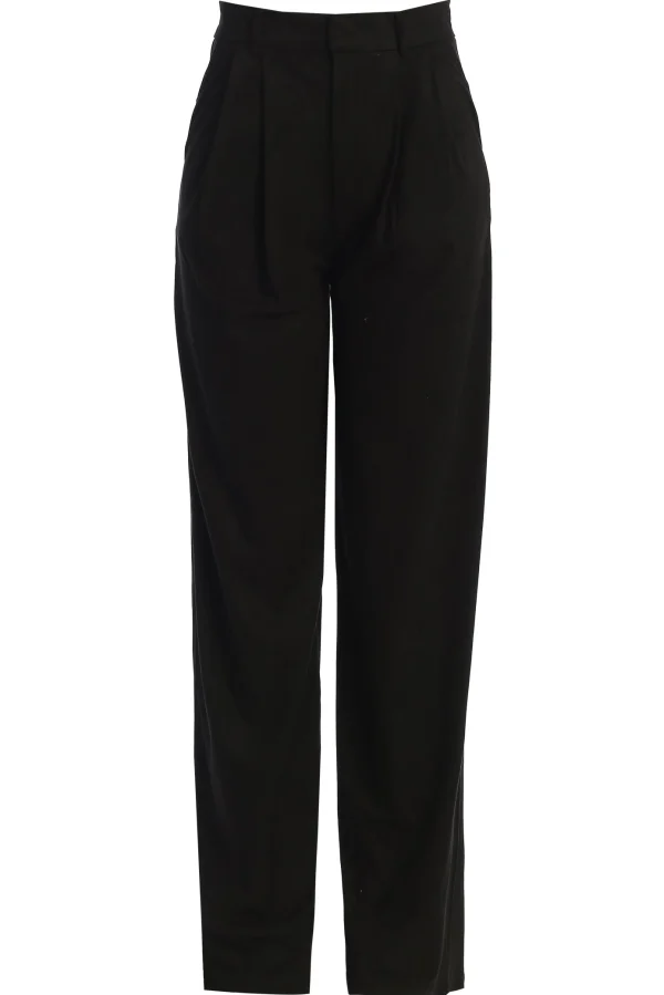 JLUXLABEL Black Classic High Rise Trousers