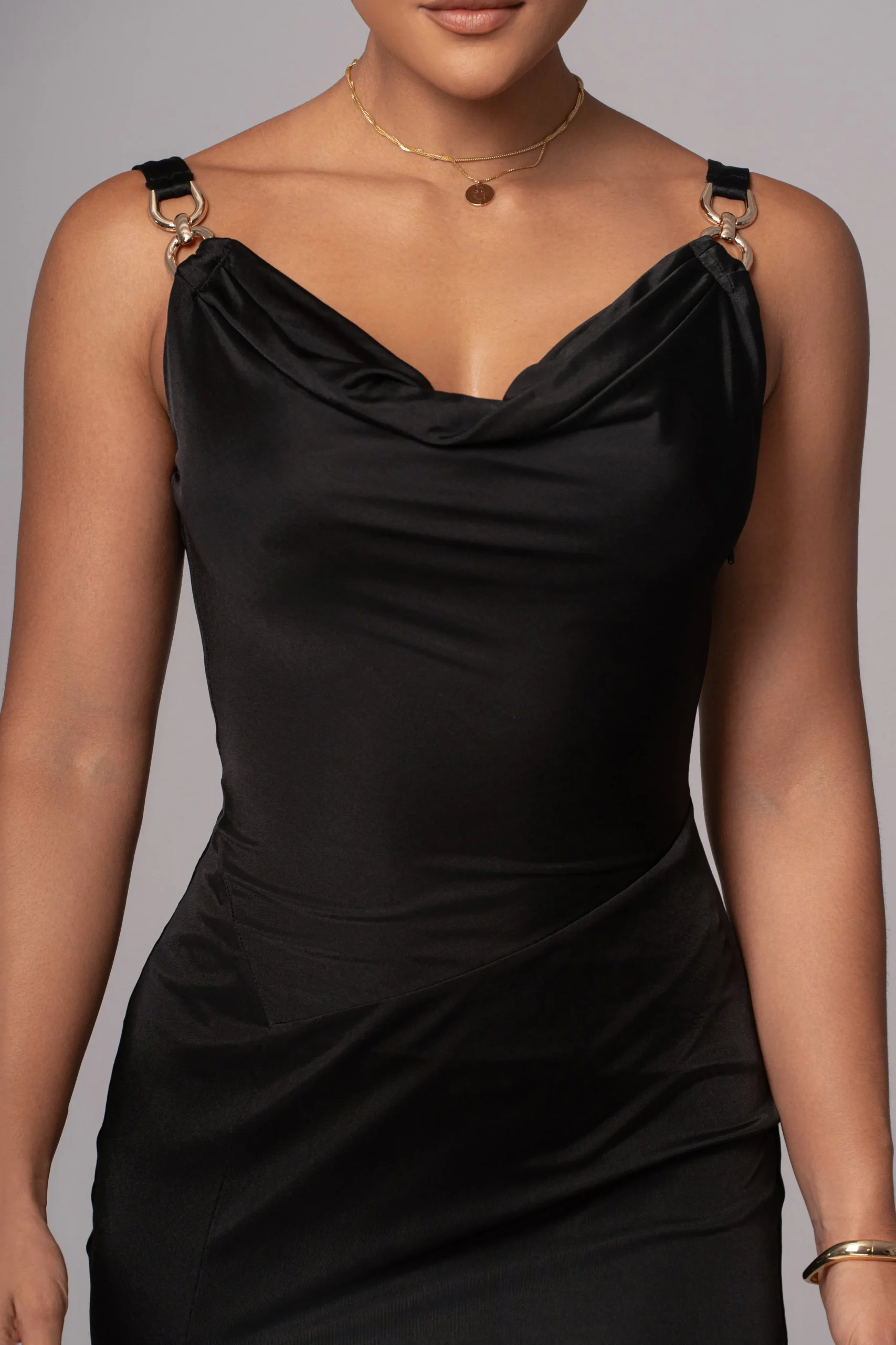 black_cowl_neck_chain_dre_5.webp JLUXLABEL Black Cowl Neck Chain Dress