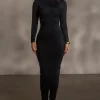 JLUXLABEL Black Dakotah Midi Dress