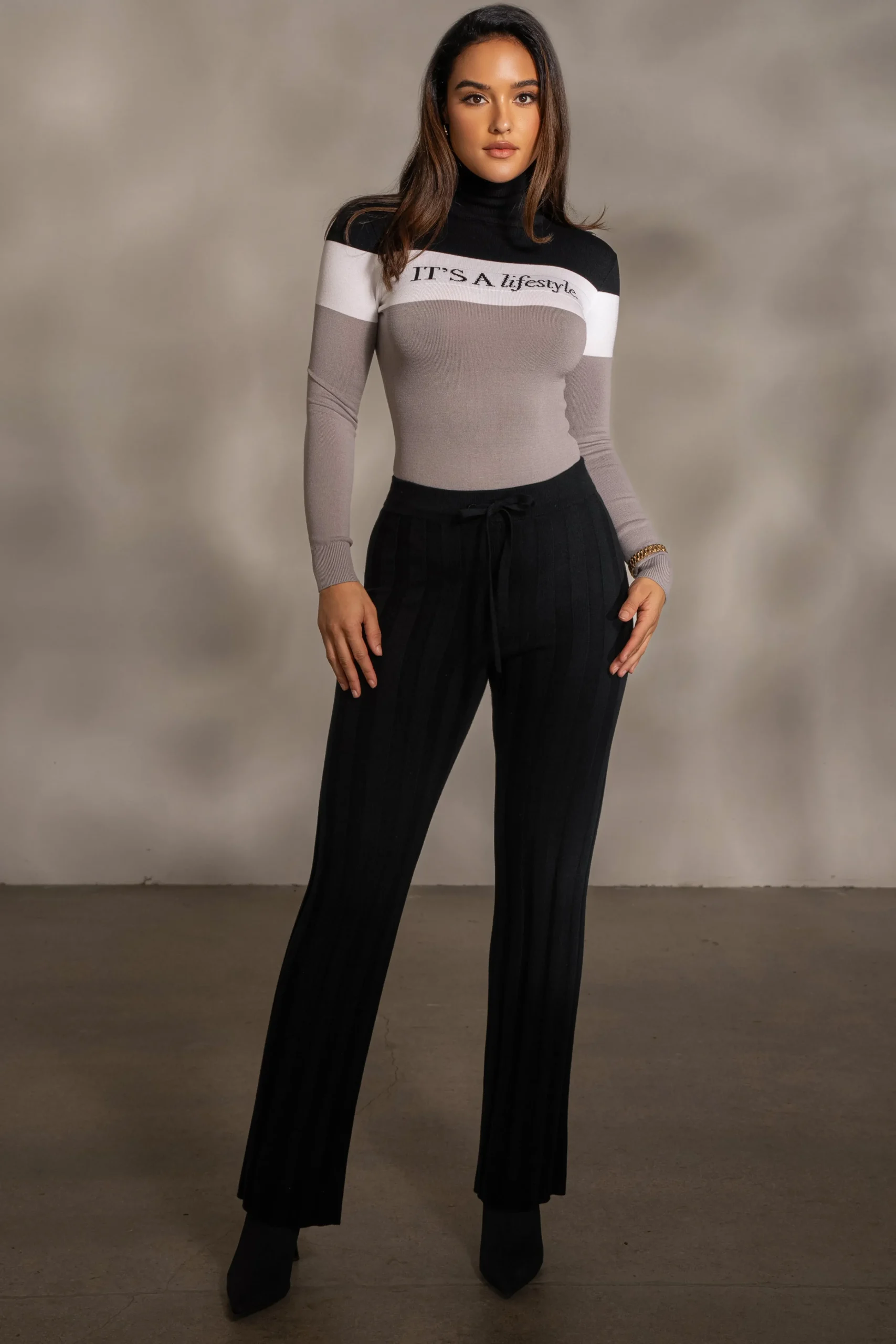 black_darcey_ribbed_pants_2.webp JLUXLABEL Black Darcey Ribbed Pants