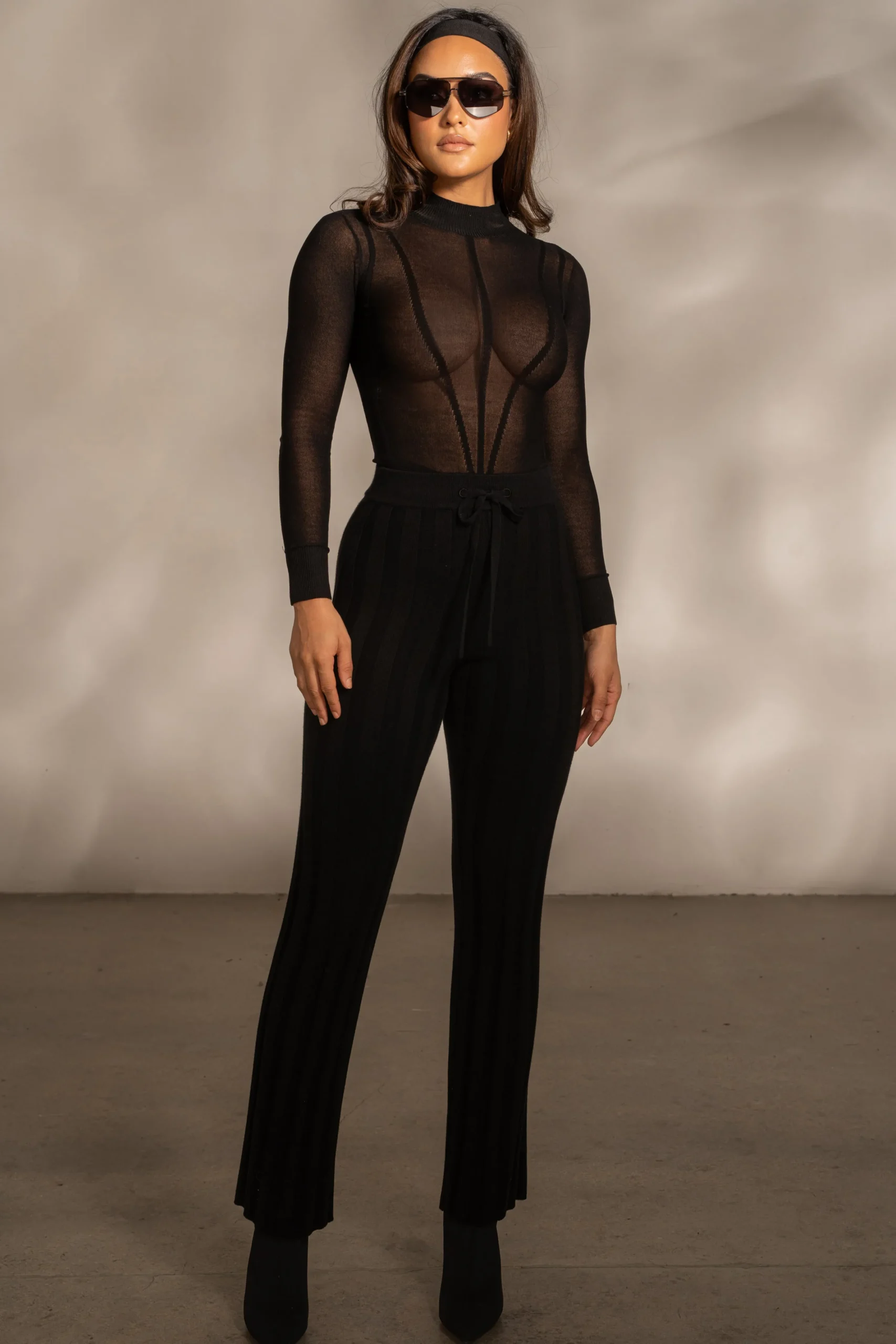 black_darcey_ribbed_pants_3.webp JLUXLABEL Black Darcey Ribbed Pants