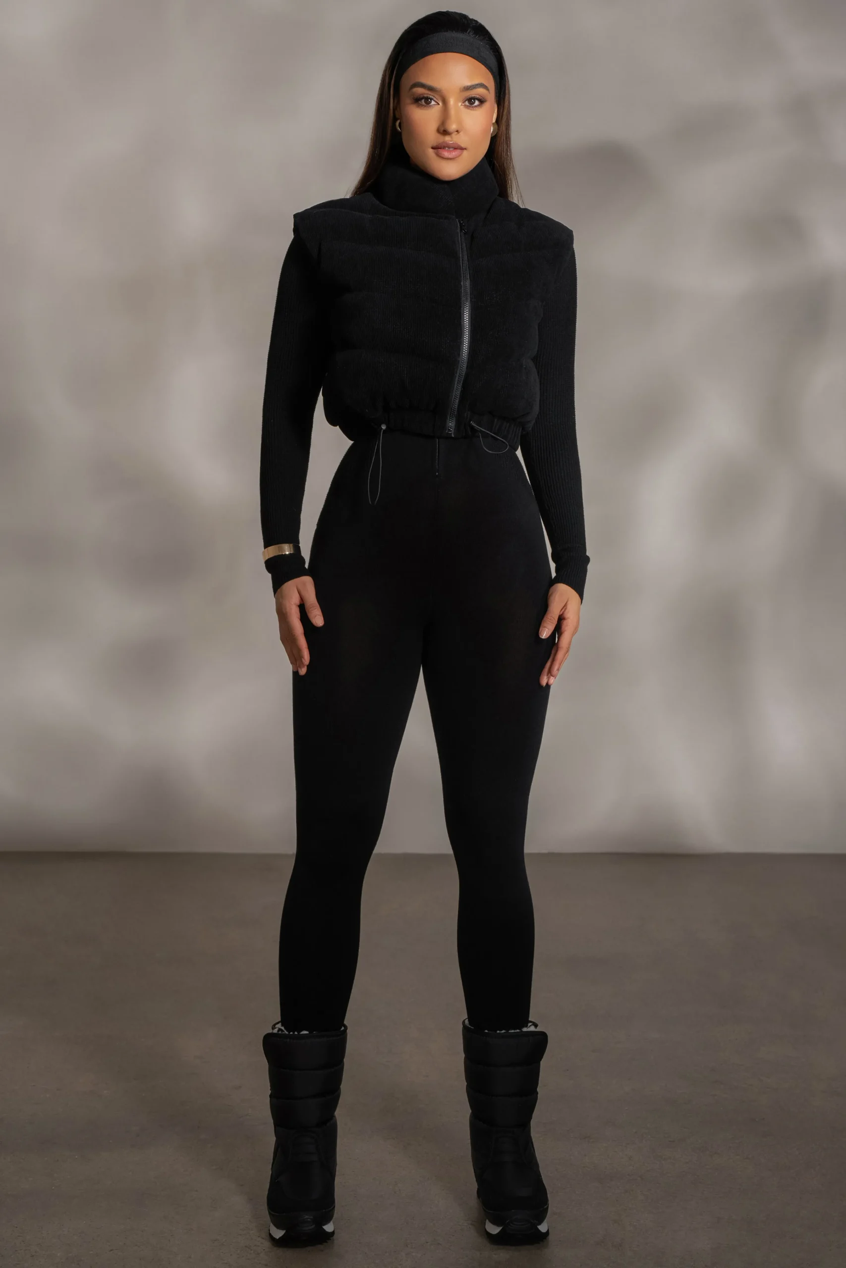black_delma_ribbed_puffer_4.webp JLUXLABEL Black Delma Ribbed Puffer Vest