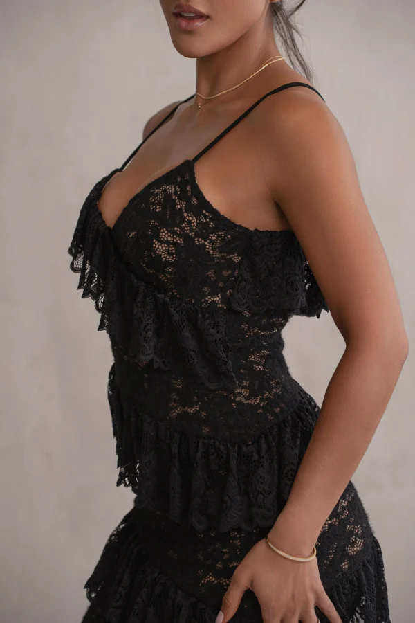 JLUXLABEL Black Feeling Of Forever Ruffle Dress