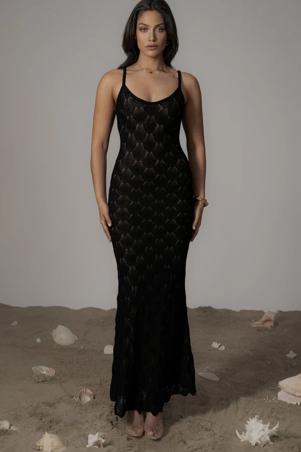 JLUXLABEL Black Gabriela Knit Maxi Dress