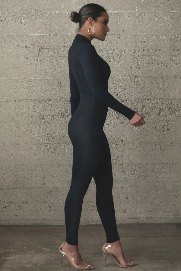 JLUXLABEL Black Galilea High Neck Jumpsuit