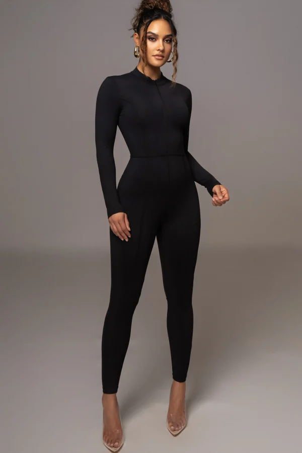 JLUXLABEL Black Galilea High Neck Jumpsuit