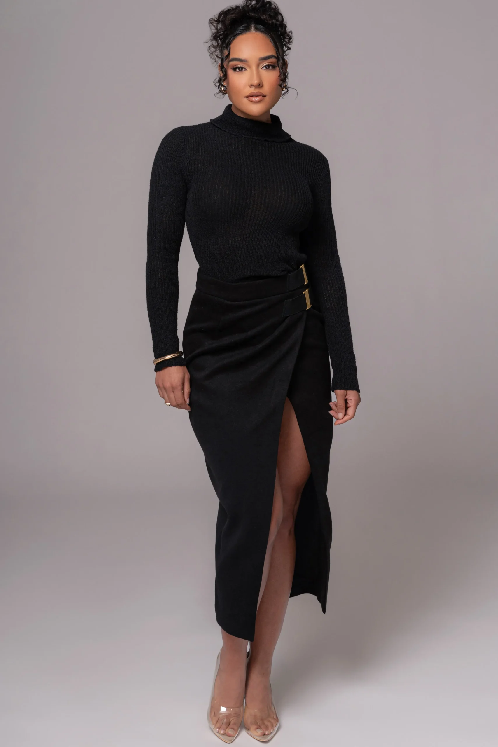 black_gisele_slit_skirt_2.webp JLUXLABEL Black Gisele Slit Skirt