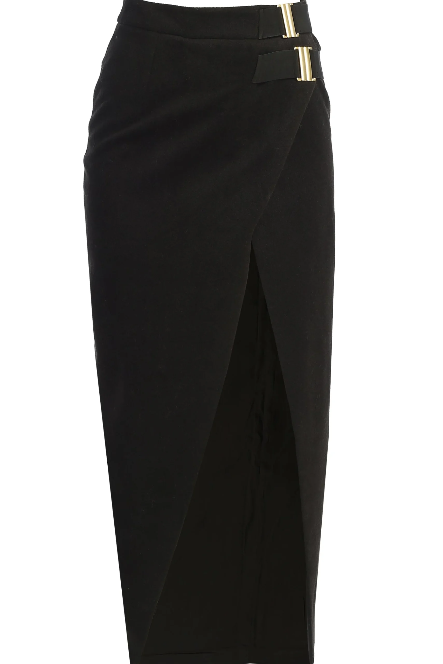 black_gisele_slit_skirt_3.webp JLUXLABEL Black Gisele Slit Skirt